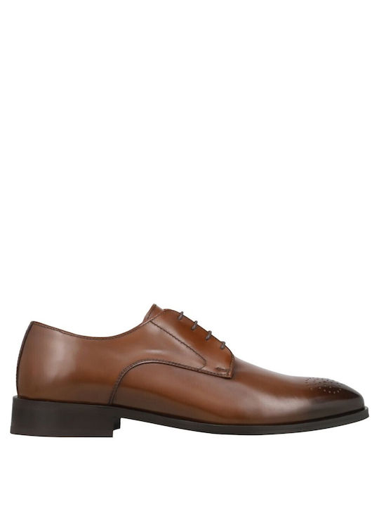 Kalogirou Men's Leather Dress Shoes Tabac Brown