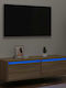 Έπιπλο Τηλεόρασης με Φωτισμό LED Sonoma Δρυς Μ100xΠ35.5xΥ25cm