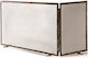 Conset Metallic Fireplace Screen with Panels 90x40x53cm Bronze