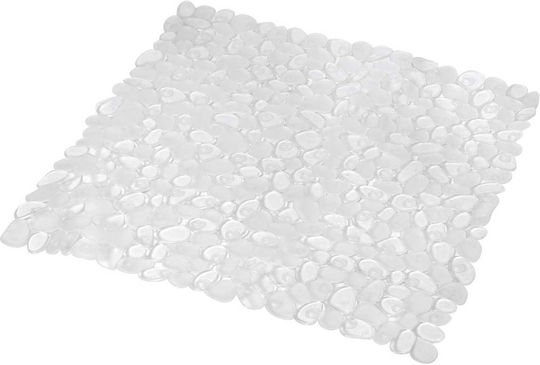 Rutschfeste Duschmatte mit Saugnäpfen Transparent 52x52εκ.