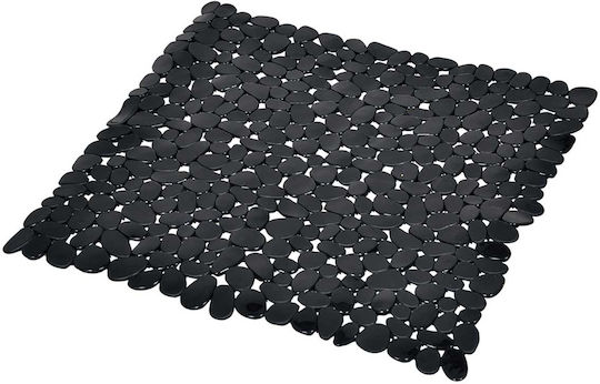 Shower Non-slip with Suction Cups Black 52x52εκ.