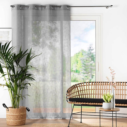 Curtain with Grommets L-c Haltona Gray 140x280cm