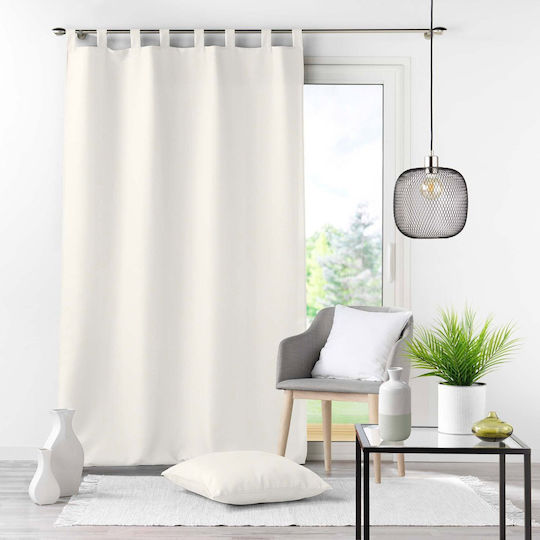 Douceur d'Intérieur Curtain With Tab Top L-c Essentiel Beige 140x260cm