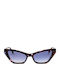 Les Pieces Uniques Giulia Women's Sunglasses with Brown Tartaruga Plastic Frame and Blue Gradient Lens Lpu-giulia-55