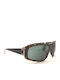 Bvlgari Unisex Sonnenbrille mit Braun Schildkröte Kunststoff Gestell und Grün Linse