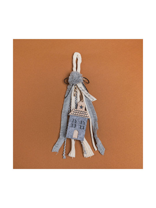 Hanging Ornament House Felt Gray