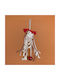 Hanging Ornament Star Wooden Red