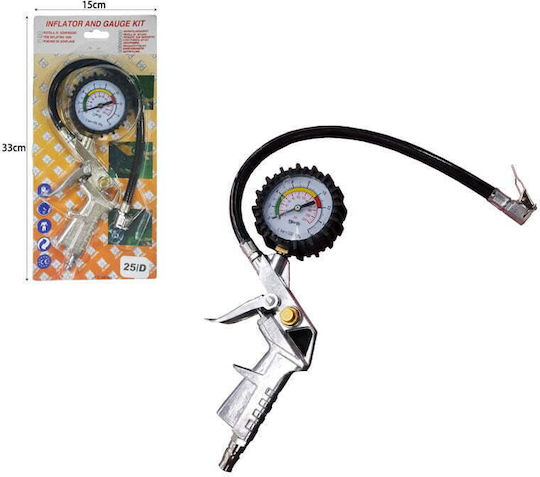 Air Pressure Gauge with Tyre Inflator Pistol fl-65147