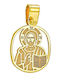 Dio Jewellery Lab Charm Φυλαχτό Κωνσταντινάτο από Επιχρυσωμένο Ασήμι