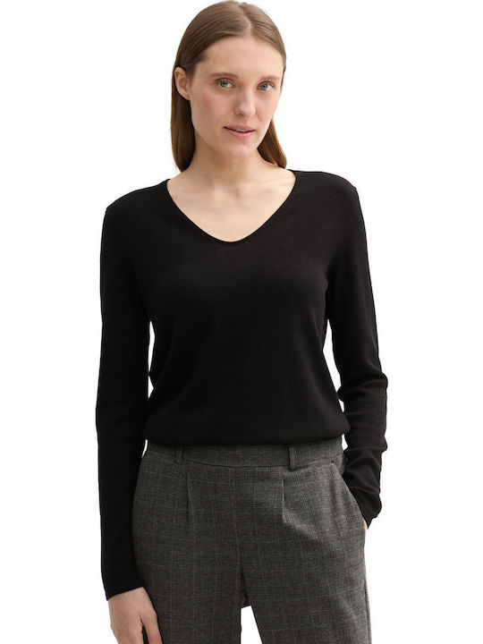 Tom Tailor Women's Sweater Cotton with V Neckli...