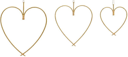 Set de 3 Inimi Metalice 48-38-28cm Frumusețe Acasă