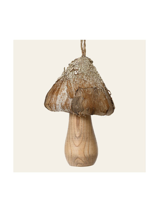 Ciupercă din Lemn cu Detaliu Auriu 7 X 10 Cm Beauty Home
