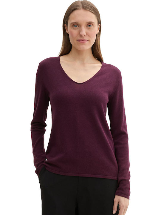 Tom Tailor Women's Sweater Cotton with V Neckli...