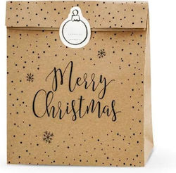 Beauty Home Merry Christmas Τσάντα Καφέ 3τμχ