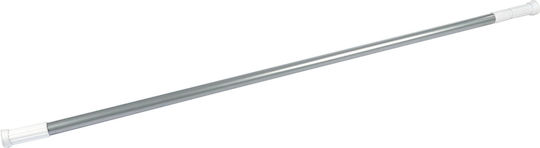 1801287 Telescopic Shower Curtain Rod Straight Aluminum Silver 135-250cm