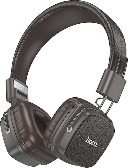 Hoco W56 Ασύρματα / Ενσύρματα On Ear Ακουστικά με 28 ώρες Λειτουργίας Καφέ