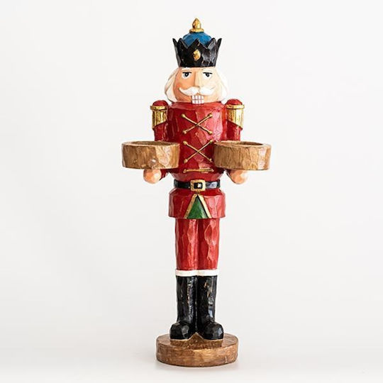 Beauty Home Christmas Wooden Candlestick Red Soldier