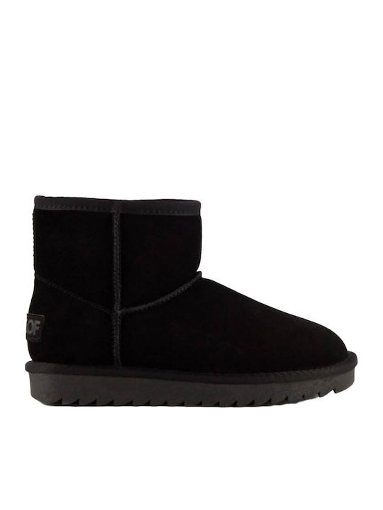 Suede Γυναικεία Μποτάκια Μαύρα