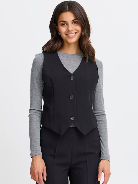 Fransa Women's Vest Black