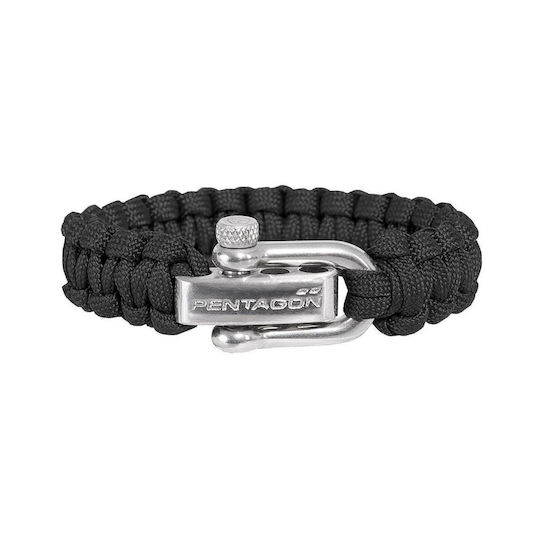 Pentagon Survival Bracelet With Gray Rope