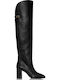 Damenstiefel Über dem Knie Schwarz