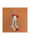 Hanging Boot Ornament Wooden Red