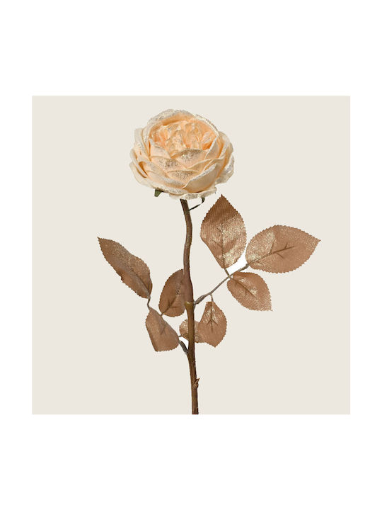 Τριανταφυλλο Εκρου Χρυσο Γκλιτερ 57 Cm Beauty Home