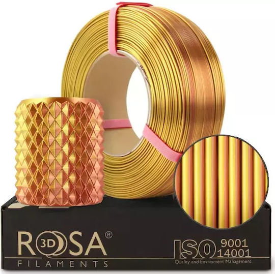 Rosa3D PLA 3D Printer Filament 1.75mm Gold-Copper 1kg RS-4071 1τμχ (Refill)