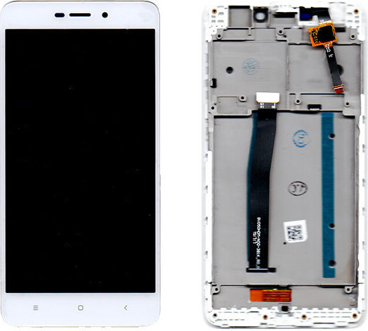 Οθόνη Grade A mit Touch-Mechanismus und Rahmen für Redmi 4a (Weiß)