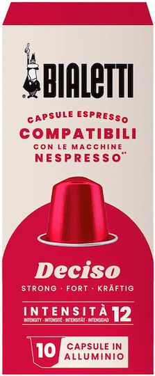 Bialetti Κάψουλες Espresso Cioccolato Deciso Συμβατές Nespresso Συσκευασία 10 Τεμαχίων