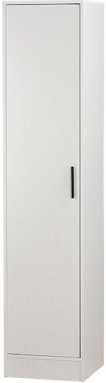 Single Door Wardrobe Storas White 40x40x180cm
