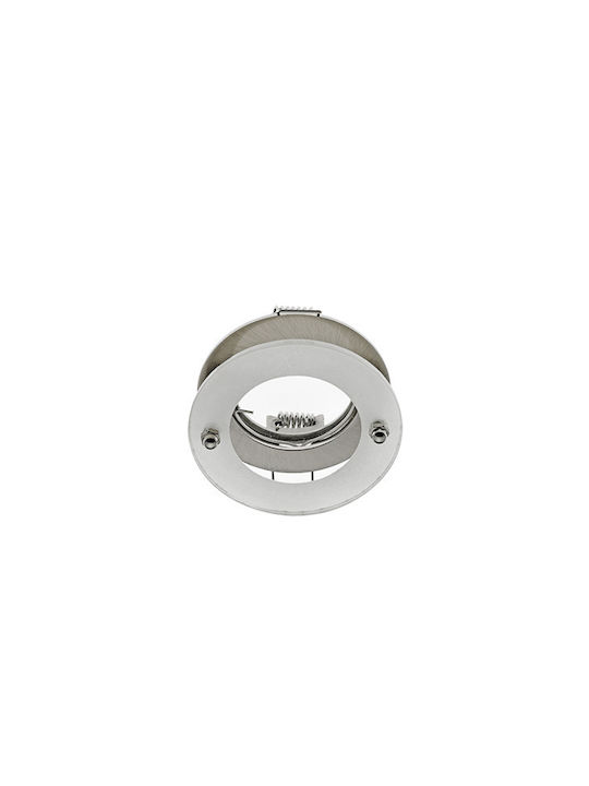 Elmark Round Metallic Recessed Spot with Integrated LED and Natural White Light Silver 1pcs