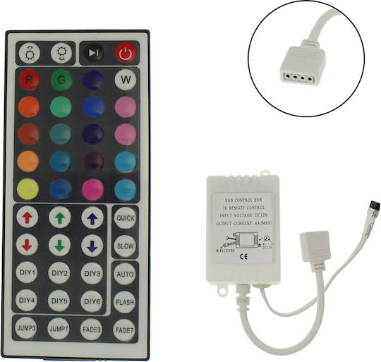 Ασύρματο Dimmer και RGBW Controller IR με Τηλεχειριστήριο ee5287