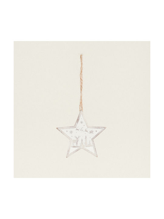 Hanging Ornament Star Wooden