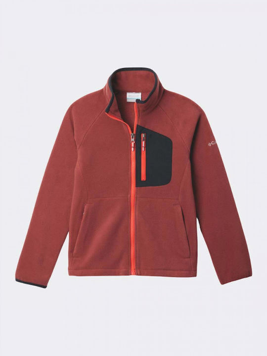 Kids Cardigan Fleece Spicy Black Fast Trek