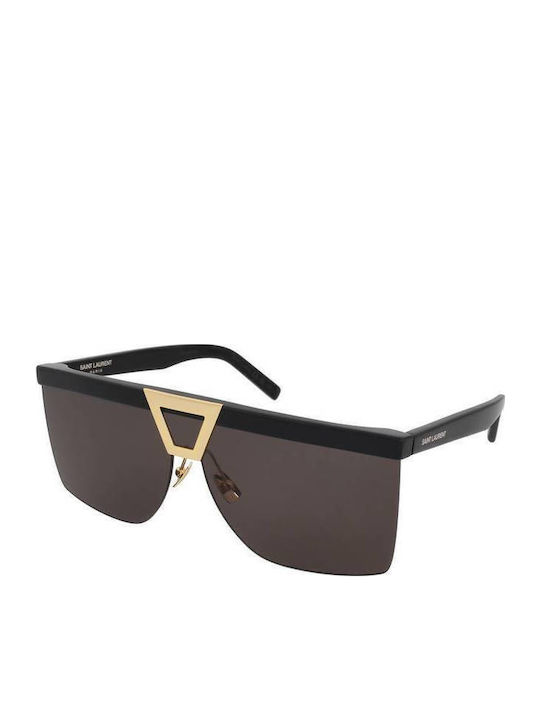 Ysl Unisex Sunglasses with Black Metal Frame and Black Lens SL 537 Palace 001