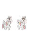 Oxzen Unicorn Kids Earrings Studs Unicorns from Silver