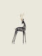 Beauty Home Christmas Ceramic Figure Deer Black Height 40cm
