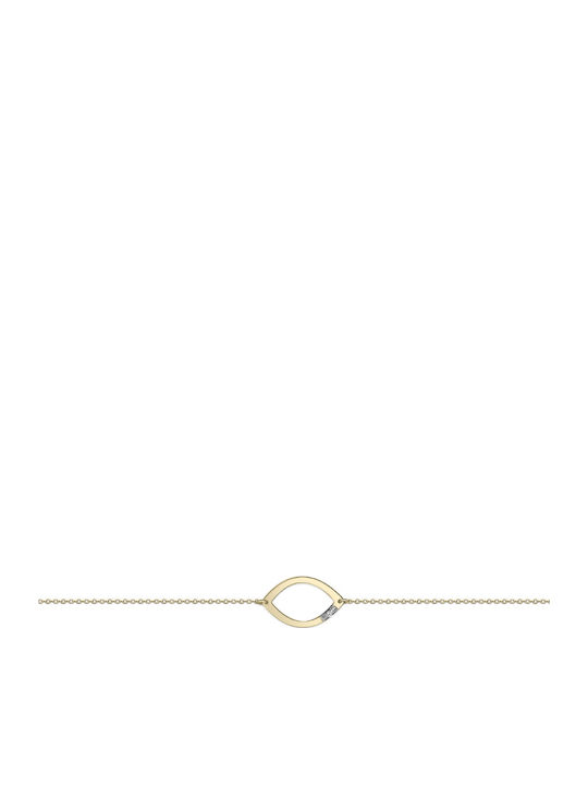 Ekan Vs2 H Damen Armband mit Design Auge aus Gold 14K mit Diamant