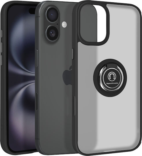 Avizar Case Iphone 16 Plus Bague Métallique Support Vidéo Black