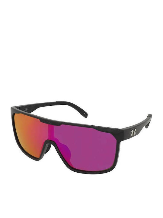 Under Armour Unisex Ochelari de soare cu Negru Cadru și Violet Oglindă Lentilă 3H2/34
