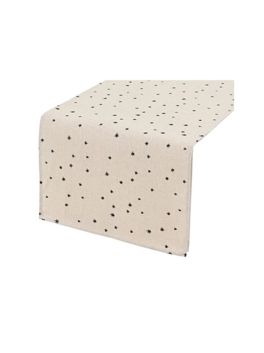 Kaemingk Christmas Tablecloth Runner Fabric Black L150xW32cm.