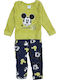 Disney Kids' Pajamas Winter Coral Lime Mickey