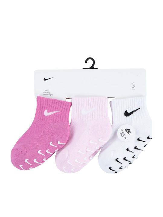 Nike Șosete Antiderapante pentru Copii Purple 3 Perechi