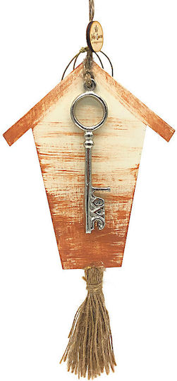 LiebeQueen Suspendata Amulet Casa Portocaliu din Metal 1buc