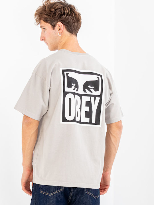 Obey Eyes Icon T-Shirt Silver Grey