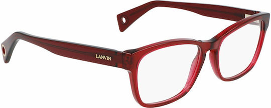 Lanvin Plastic Eyeglass Frame Red LNV2603-600