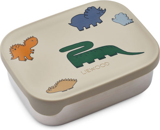 Liewood Dinosaurs Stainless Steel Kids Food Container Dinosaur Theme 0.9 Litre