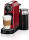 Krups Citiz & Milk Espressor pentru capsule Nespresso Presiune 19bar cu Spumant de lapte Roșie