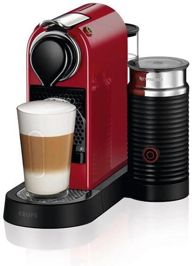 Krups Citiz & Milk Espressor pentru capsule Nespresso Presiune 19bar cu Spumant de lapte Roșie